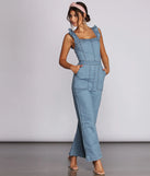 Go Wide Denim Jumpsuit