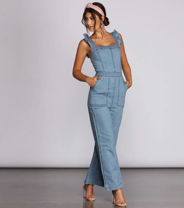 Go Wide Denim Jumpsuit | Windsor Go Wide Denim Jumpsuit | Windsor