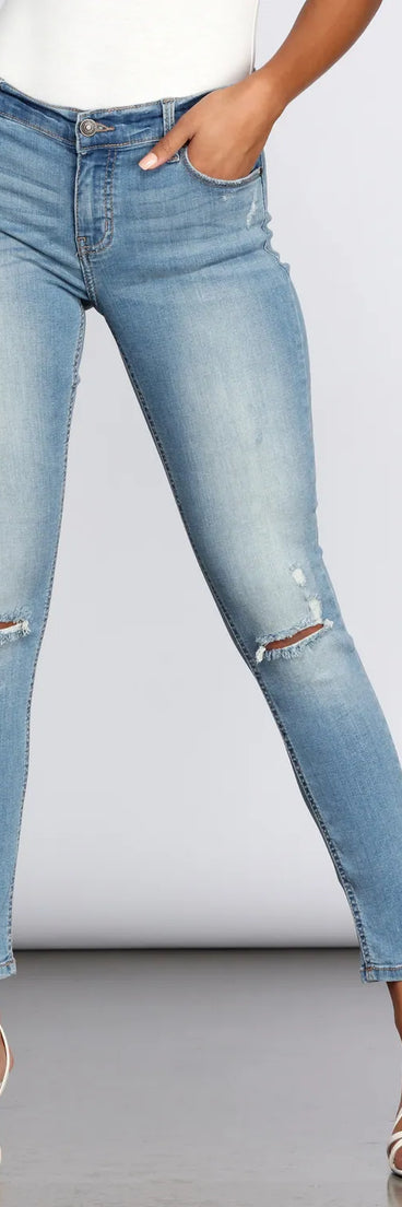 Jude Mid Rise Skinny Jeans