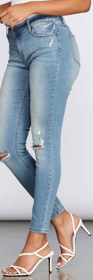 Jude Mid Rise Skinny Jeans