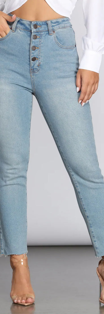 So Button Fly Crop Jeans