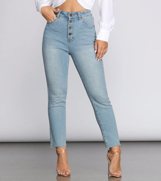 So Button Fly Crop Jeans