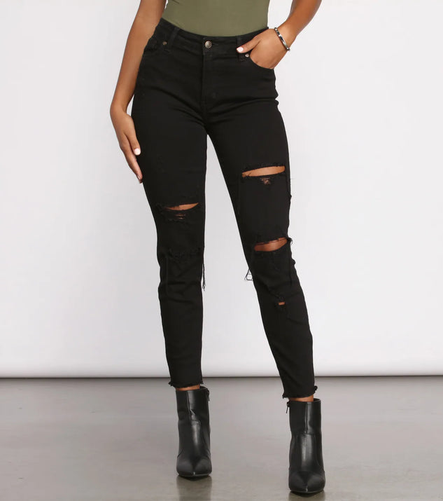 Clara High Rise Destructed Skinny Jeans