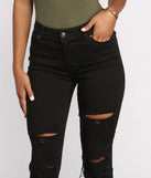 Clara High Rise Destructed Skinny Jeans