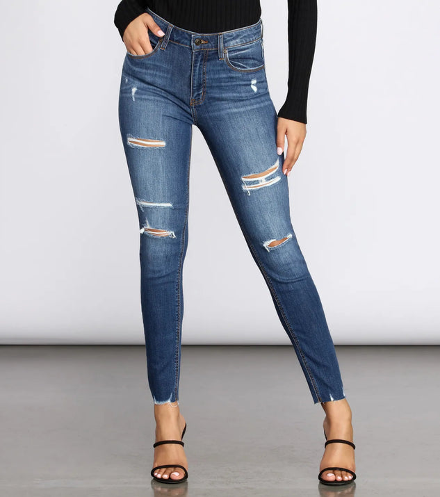 Bella Super High Rise Destructed Jeans