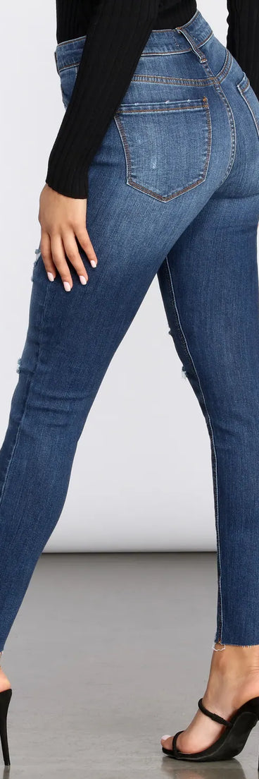 Bella Super High Rise Destructed Jeans