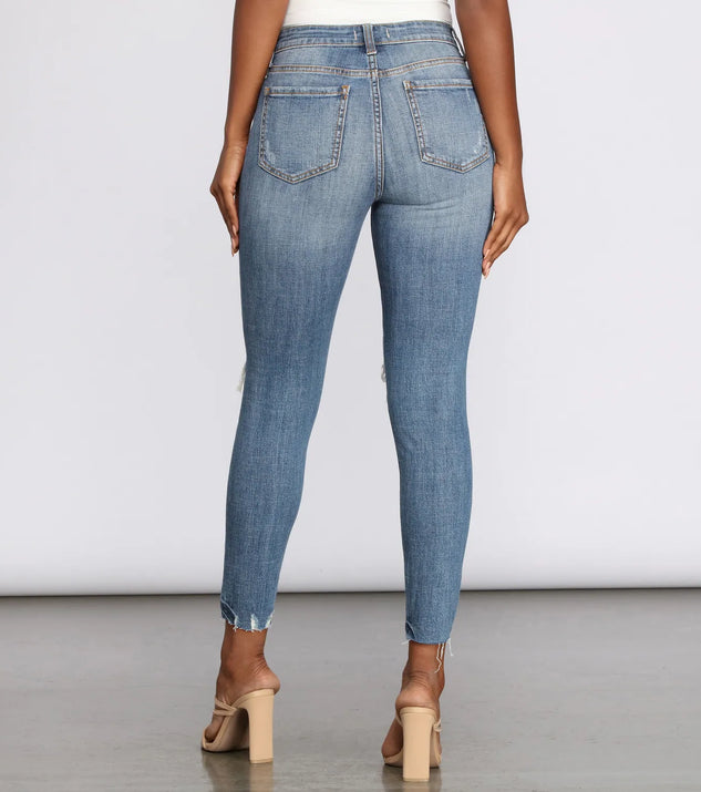 Clara High Rise Distressed Skinny Jeans | Windsor