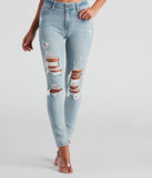Jude Mid Rise Distressed Skinny Jeans