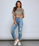 Chic Destruction High Rise Boyfriend Jeans