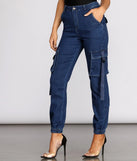 Grab N' Go Denim Cargo Jogger Pants