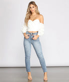 High Rise Destructed Denim Jeans
