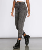 High Rise Button Front Mom Jeans