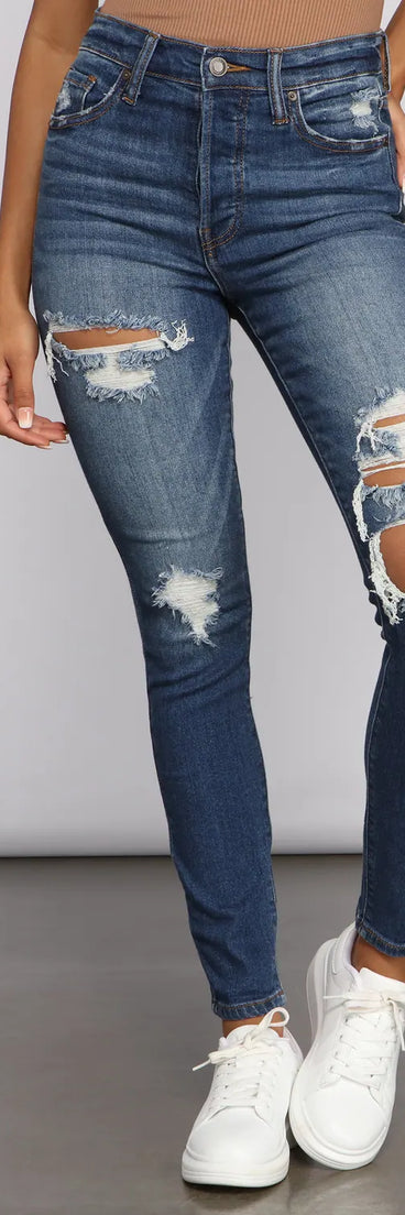 Bella High Rise Distressed Skinny Jeans