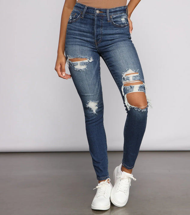 Bella High Rise Distressed Skinny Jeans