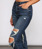 Tobi High Rise Destructed Mom Jeans