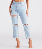 High Rise Drama Destructed Jeans
