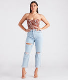 High Rise Drama Destructed Jeans