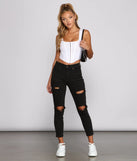 Bella High Rise Destructed Skinny Jeans