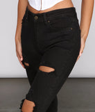 Bella High Rise Destructed Skinny Jeans