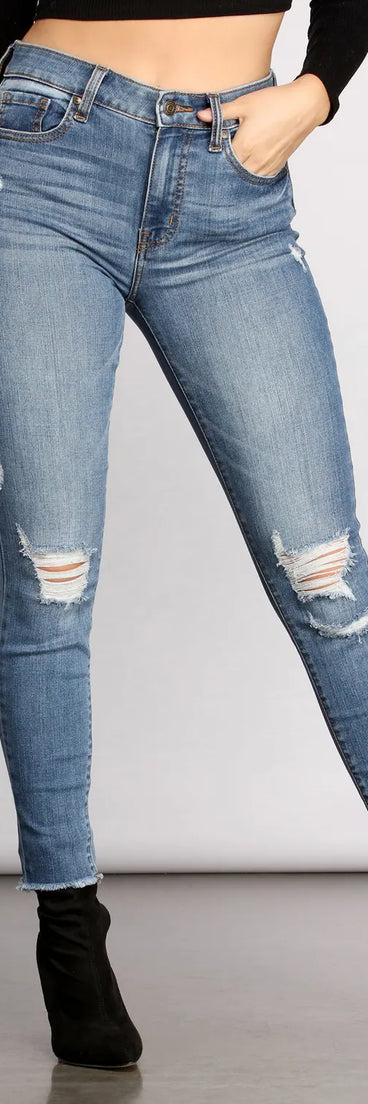 Clara High Rise Cropped Skinny Jeans