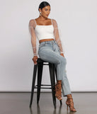 Ally High Rise Destructed Mom Jeans