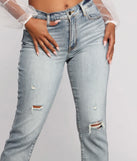 Ally High Rise Destructed Mom Jeans