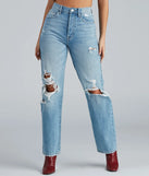 High-Rise Destructed Boyfriend Jeans