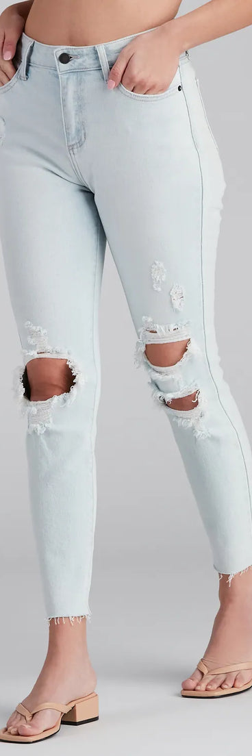High-Rise Chic Style Skinny Jeans
