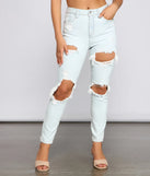 On Edge High Rise Destructed Skinny Jeans