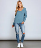 Tobi High Rise Destructed Mom Jeans