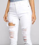 High-Rise Destructed Skinny Ankle Jeans