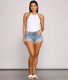 High-Rise Slim Straight Jeans