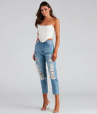 Ella Distressed Mom Jeans