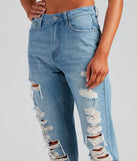 Ella Distressed Mom Jeans
