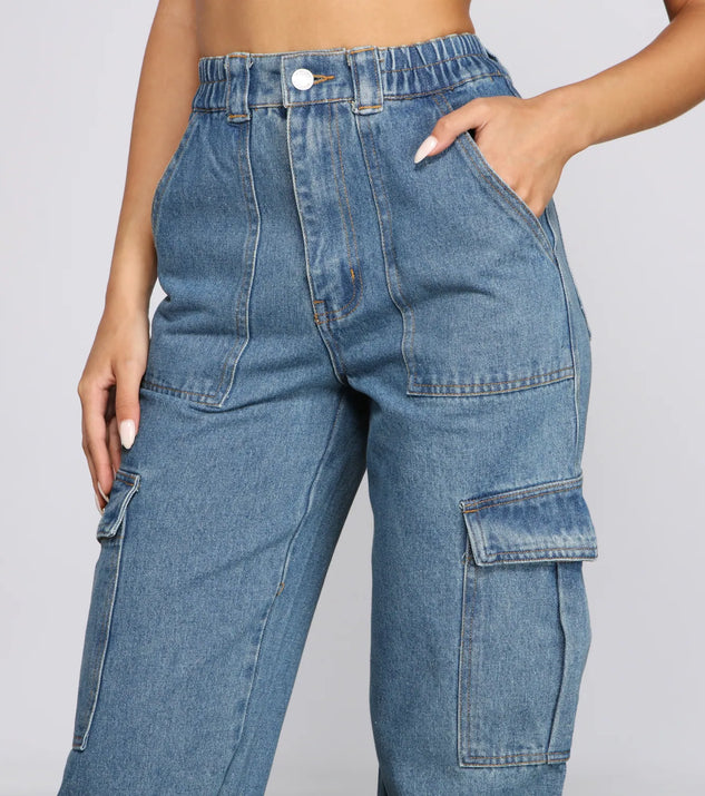 High-Rise Cargo Boyfriend Jeans | Windsor High-Rise Cargo Boyfriend Jeans | Windsor