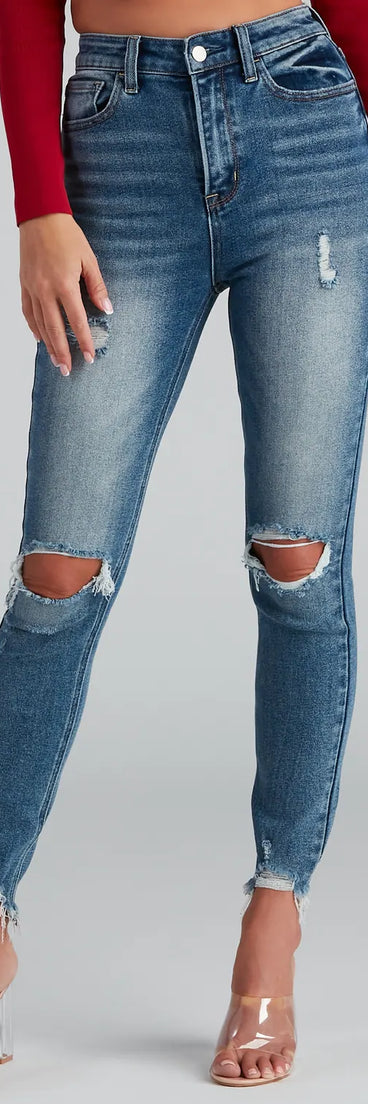 Taylor Distressed Cropped Skinny Jeans