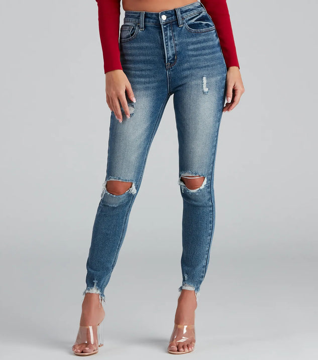 Taylor Distressed Cropped Skinny Jeans