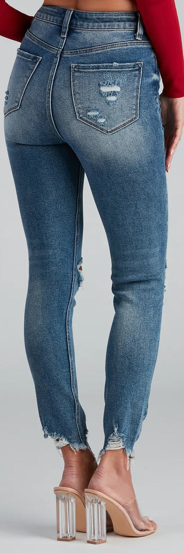 Taylor Distressed Cropped Skinny Jeans
