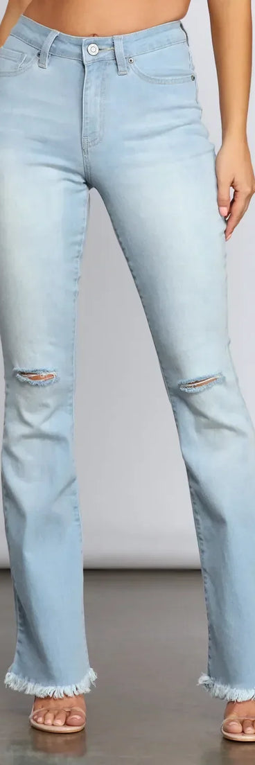 Walk It Out In Style High-Rise Flared Jeans