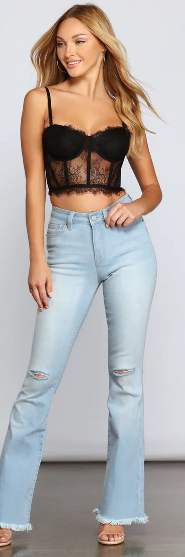 Walk It Out In Style High-Rise Flared Jeans