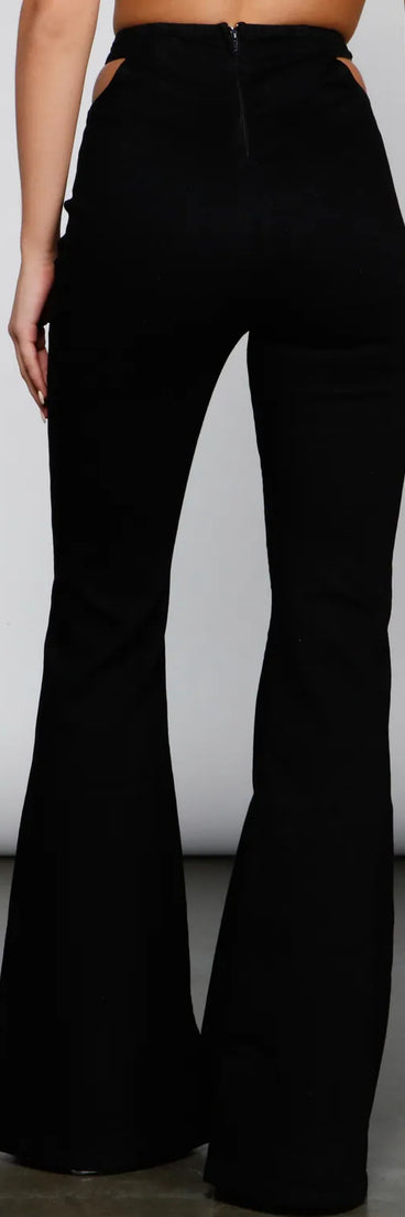 Bring The Flare Cutout Jeans