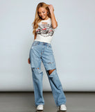 Throwback Vibes High-Rise Destroyed Boyfriend Jeans