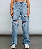 Throwback Vibes High-Rise Destroyed Boyfriend Jeans