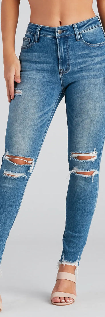 Harper Mid Rise Skinny Jeans By Windsor Denim