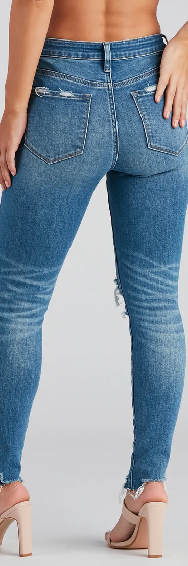 Harper Mid Rise Skinny Jeans By Windsor Denim