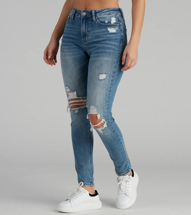 Harper Mid-Rise Skinny Jeans by Windsor Denim