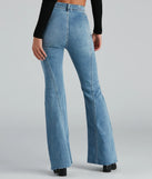 High-Rise Flared Straight-Leg Jeans