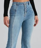 High-Rise Flared Straight-Leg Jeans