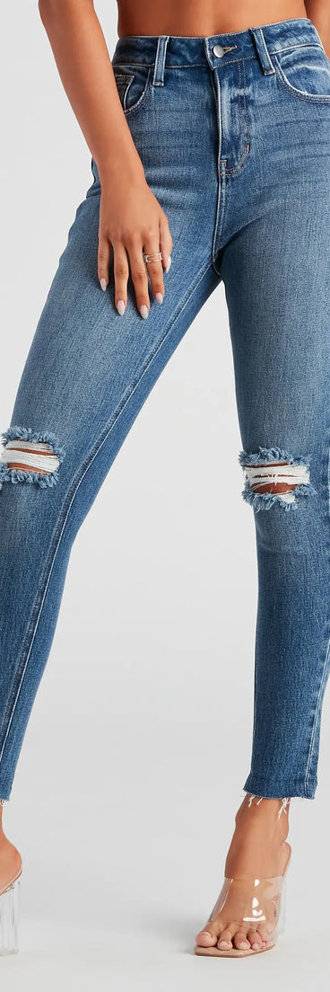 Taylor High Rise Skinny Distressed Jeans By Windsor Denim