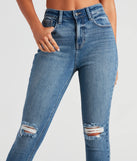 Taylor High Rise Skinny Distressed Jeans By Windsor Denim